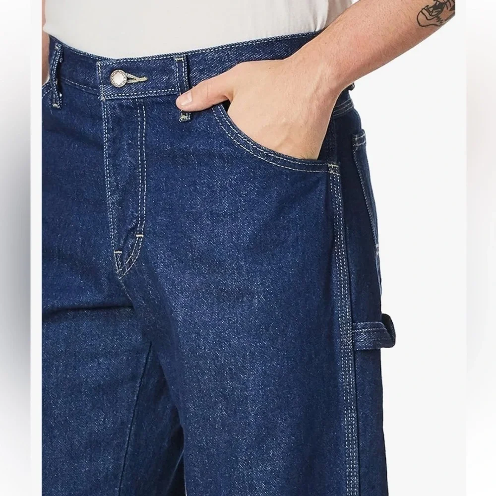 Dickies Relaxed Fit Carpenter Jean Stone Washed Indigo Blue